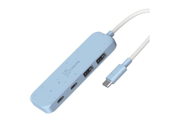 j5create JCH342EC - Hub - miljøvennlig, USB-C - 2 x USB 3.2 Gen 2 + 2 x USB-C 3.2 Gen 2 - stasjonær