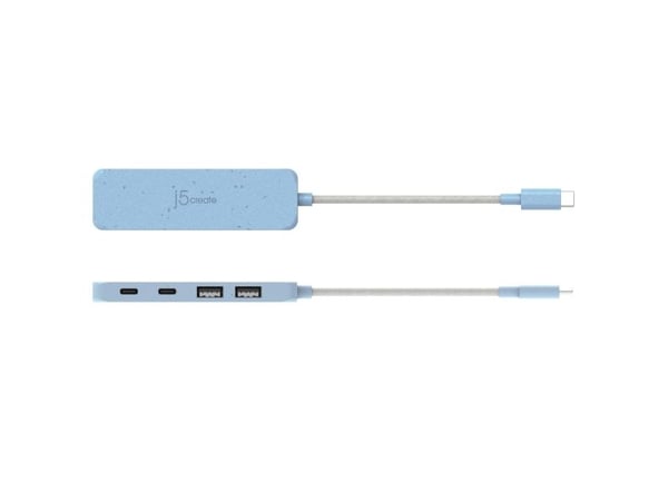 j5create JCH342EC - Hub - miljøvennlig, USB-C - 2 x USB 3.2 Gen 2 + 2 x USB-C 3.2 Gen 2 - stasjonær