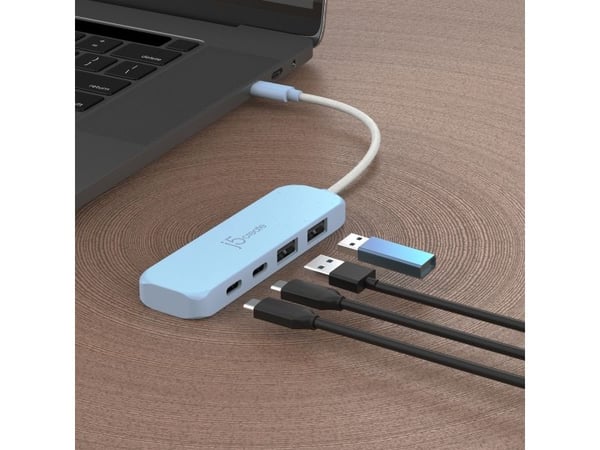 j5create JCH342EC - Hub - miljøvennlig, USB-C - 2 x USB 3.2 Gen 2 + 2 x USB-C 3.2 Gen 2 - stasjonær