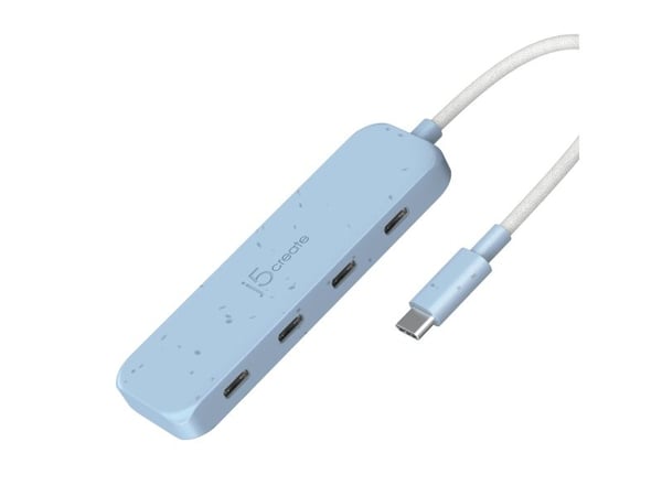 j5create JCH345EC - Hub - miljøvennlig, USB-C - 4 x USB-C 3.2 Gen 2 - stasjonær