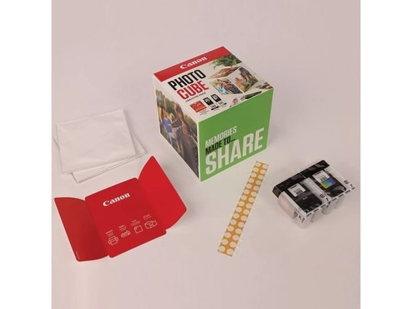 Canon Photo Cube Creative Pack - Blank - 2-pack - svart, farge (cyan, magenta, gul) - original - grønn - blekkpatron/papirsett - for PIXMA TS5150, ...