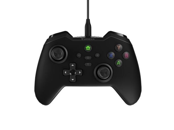 Genesis Mangan 300 - Håndkonsoll - 19 knapper - kablet - svart - for Asus Rog Ally, Nintendo Switch, Steam Deck, PC, Android