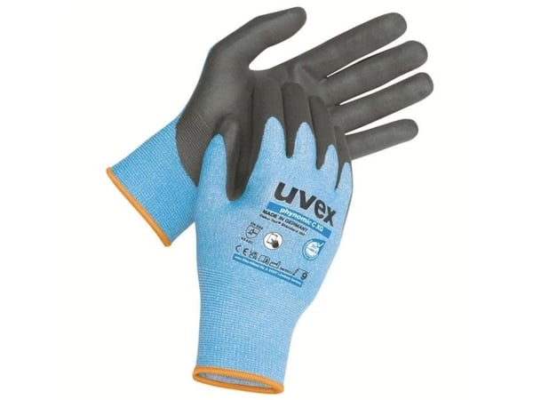 Uvex phynomic C XG, Verkstedhansker, Sort, Blå, Voksen, Voksen, Unisex, Kuttbestandig, Revnesikker