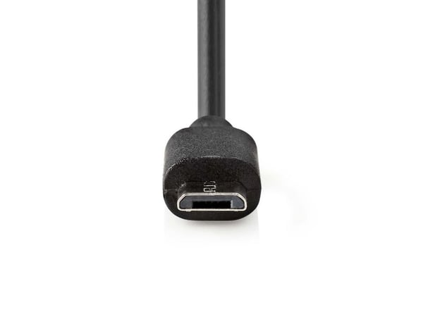 Nedis - Strömadapter för bil - 2.4 A (mikro-USB typ B) - svart