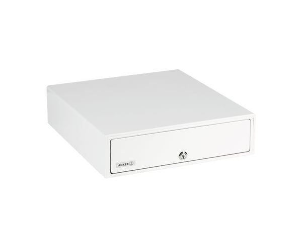 AKS-ANKER MDX13E, Elektronisk pengeskuff, Stål, Hvit, DC, 24 V, 330 mm
