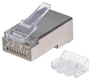 Intellinet 790680, RJ45, Gjennomsiktig, Hankjønn, Rett, Bronse, Polykarbonat (PC), S/UTP (STP)