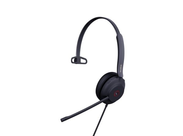Yealink UH37 Mono - Hodesett - on-ear - kablet - USB - lydisolerende - svart - Certified for Microsoft Teams