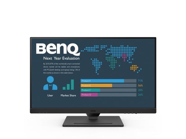 BenQ BL2790QT - LED-skjerm - 27" - 2560 x 1440 2K @ 75 Hz - IPS - 350 cd/m² - 1000:1 - 5 ms - HDMI, DisplayPort, USB-C - høyttalere
