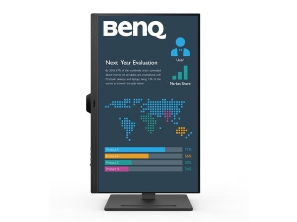 BenQ BL2790QT - LED-skjerm - 27" - 2560 x 1440 2K @ 75 Hz - IPS - 350 cd/m² - 1000:1 - 5 ms - HDMI, DisplayPort, USB-C - høyttalere