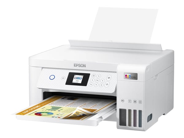 Epson EcoTank ET-2856 - Multifunktionsskrivare - färg - bläckstråle - påfyllbar - A4 (media) - upp till 10.5 sidor/minut (utskrift) - 100 ark - Wi-...