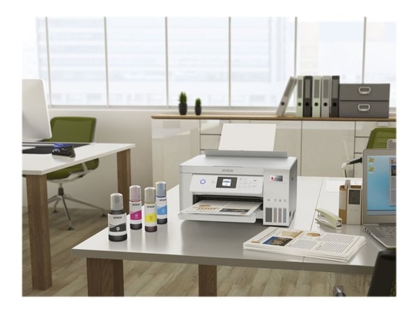 Epson EcoTank ET-2856 - Multifunktionsskrivare - färg - bläckstråle - påfyllbar - A4 (media) - upp till 10.5 sidor/minut (utskrift) - 100 ark - Wi-...