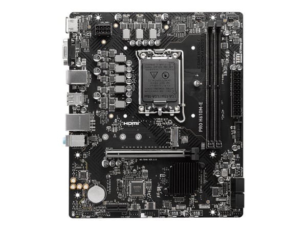 MSI PRO H610M-E - Hovedkort - micro ATX - LGA1700-sokkel - H610 Chipset - USB 3.2 Gen 1 - Gigabit LAN - innbygd grafikk (CPU kreves) - HD-lyd (8-ka...