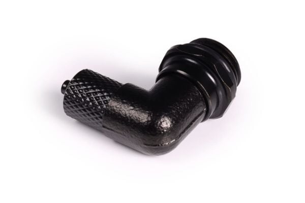 Alphacool 17648, Liitin, Messinki, musta, 1/4", 90°, 16 mm