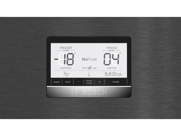 Bosch Serie 6 KGN76AXDR, 526 l, Ikke-frost (kjøleskap), SN-T, 10 kg/24t, D, Svart