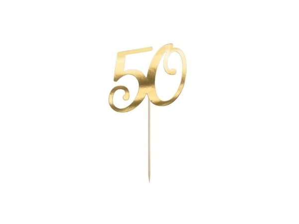 Tårtdekorationer 50 guld