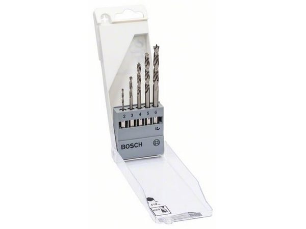Bosch - Borsett - for tre - 5 deler - 5 mm, 6 mm, 4 mm, 3 mm, 2 mm - heksagonal - lengde: 62 mm, 99 mm, 88 mm, 106 mm, 74 mm