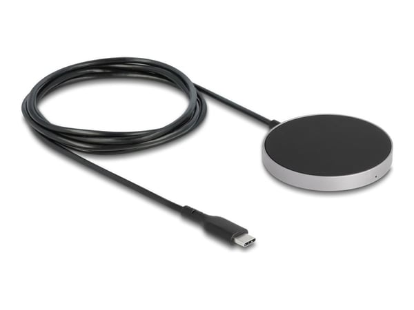 Delock - Trådløs ladepute - 15 watt - 1.25 A - svart/grå