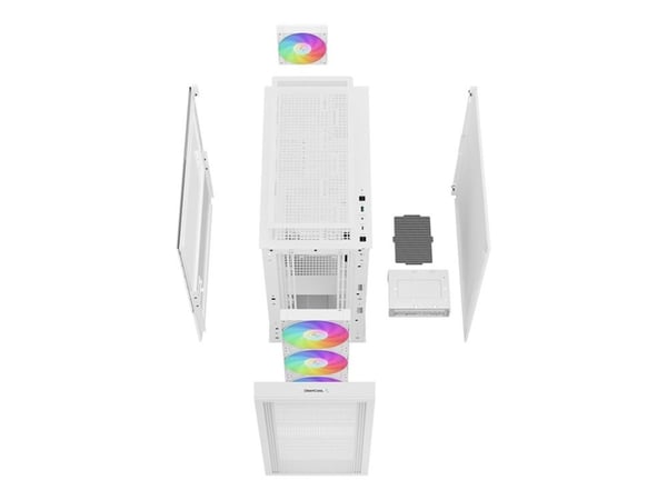 DeepCool CH560 Digital - Mid tower - utvidet ATX (E-ATX) - sidepanel med vindu (herdet glass) - ingen strømforsyning (ATX / PS/2) - hvit - USB/lyd