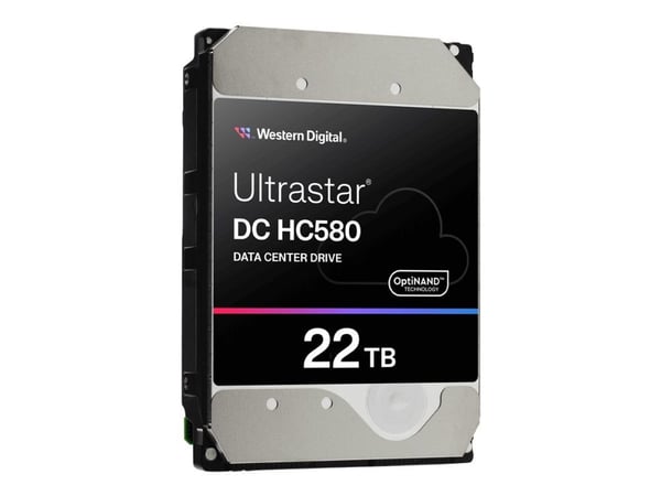 WD Ultrastar DC HC580 WUH722422ALE6L4 - Hårddisk - 22 TB - inbyggd - 3.5" - SATA 6Gb/s - 7200 rpm - buffert: 512 MB