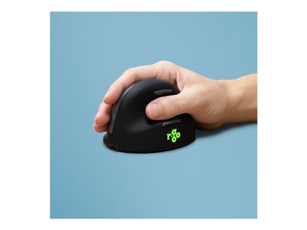 R-Go Ergonomic mouse HE Break - Vertikal mus - ergonomisk - small, AGR certified, for hand size ?165 mm - høyrehendt - optisk - 5 knapper - trådløs...