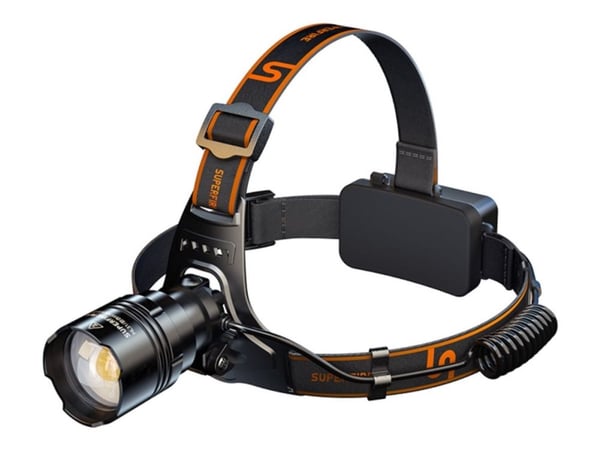 Superfire HL31 - Hodelykt - LED - 4-modus - 36 W - hvit