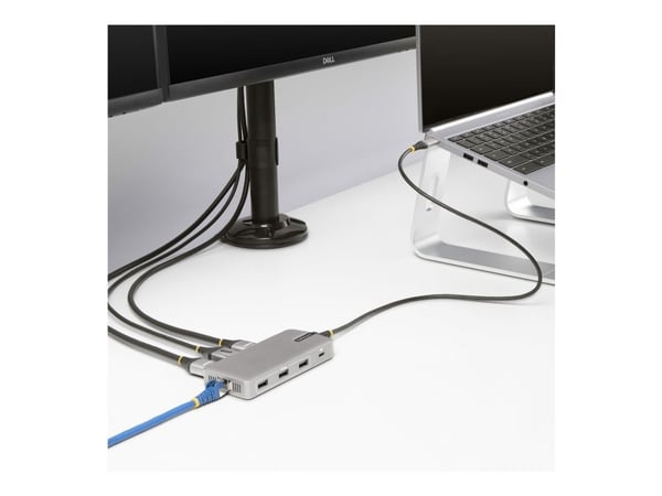 StarTech.com USB-C Triple-Monitor Multiport Adapter, Dual 4K 60Hz + 4k 30Hz HDMI & DisplayPort, 3-Port USB 10Gbps Hub, 100W Power Delivery Pass-Thr...