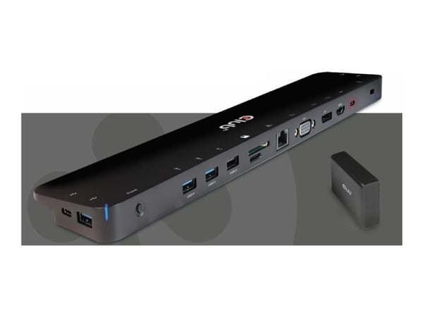 Club 3D CSV-1565 - Dokkingstasjon - USB-C - VGA, HDMI, DP - 1GbE - 100 watt