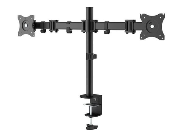 Neomounts NM-D135D - Monteringssett - full bevegelse - for 2 LCD-skjermer - svart - skjermstørrelse: 10"-27" - klemmemonterbar, malje, skrivebordsm...