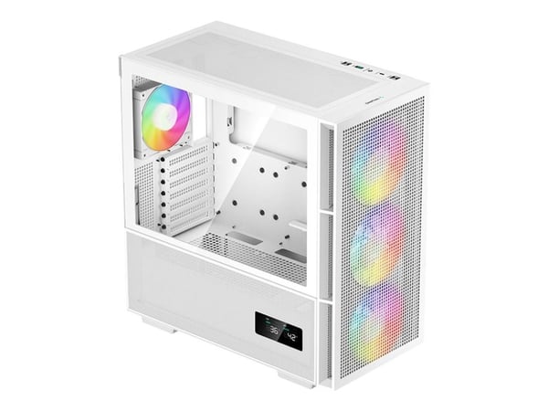 DeepCool CH560 Digital - Mid tower - utvidet ATX (E-ATX) - sidepanel med vindu (herdet glass) - ingen strømforsyning (ATX / PS/2) - hvit - USB/lyd