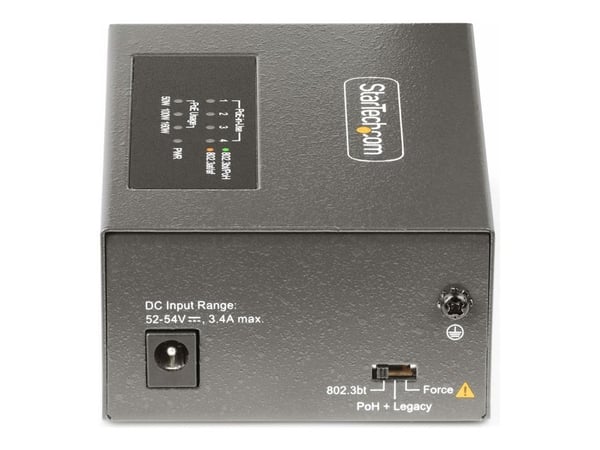 StarTech 4-Port Multi-Gigabit PoE++ Injector, 5/2.5G Ethernet (NBASE-T), PoE/PoE+/PoE++ (802.3af/802.3at/802.3bt), 160Watts Power Budget, Wall/DIN ...
