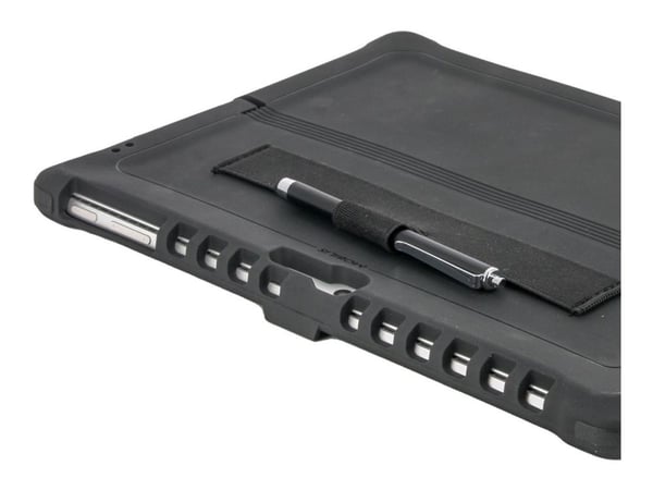 Mobilis PROTECH - Tabletin takakuori - potkulaudalla ja käsihihnalla, vahvistettu - musta - Microsoft Surface Pro 8, Pro 9 -laitteille