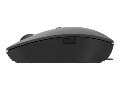 Lenovo Go Multi-device - Mus - blå optisk - 3 knapper - trådløs - 2.4 GHz, Bluetooth 5.0 - USB-C trådløs mottaker - tordensvart