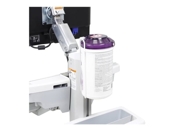 Ergotron T-Slot Wipes Holder - Monteringskomponent (holder) - hvit - vognmonterbar - for CareFit Slim; CareFit Pro; StyleView