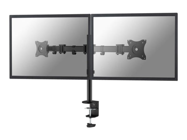 Neomounts NM-D135D - Monteringssett - full bevegelse - for 2 LCD-skjermer - svart - skjermstørrelse: 10"-27" - klemmemonterbar, malje, skrivebordsm...