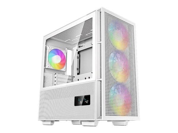 DeepCool CH560 Digital - Mid tower - utvidet ATX (E-ATX) - sidepanel med vindu (herdet glass) - ingen strømforsyning (ATX / PS/2) - hvit - USB/lyd