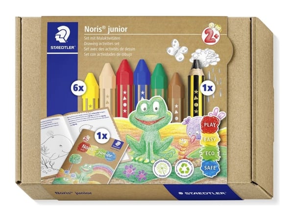 STAEDTLER Noris junior - Sett med fettstift og blyant - thick - 7 deler