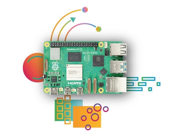 Raspberry Pi 5 Model B - Enkeltbrettsdatamaskin - Broadcom BCM2712 - Bluetooth 5.0, 802.11a/b/g/n/ac