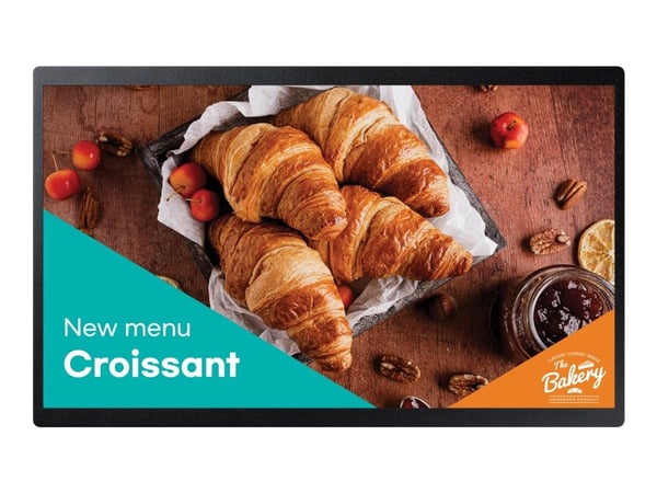 Samsung QB24C - 24" Diagonalklasse (23.8" synlig) - QBC Series LED-bakgrunnsbelyst LCD-skjerm - intelligent skilting - Tizen OS - 1080p 1920 x 1080
