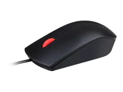 Lenovo Essential - Mus - høyre- og venstrehåndet - optisk - 3 knapper - kablet - USB - svart