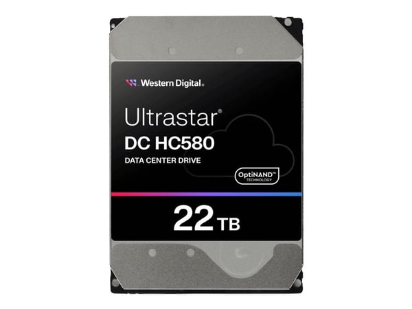WD Ultrastar DC HC580 WUH722422ALE6L4 - Hårddisk - 22 TB - inbyggd - 3.5" - SATA 6Gb/s - 7200 rpm - buffert: 512 MB