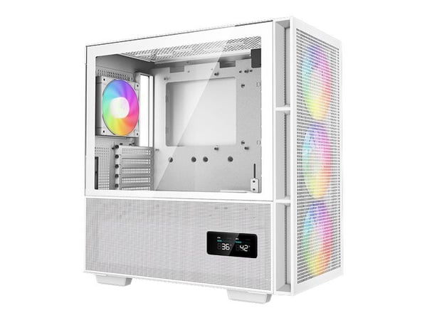 DeepCool CH560 Digital - Mid tower - utvidet ATX (E-ATX) - sidepanel med vindu (herdet glass) - ingen strømforsyning (ATX / PS/2) - hvit - USB/lyd