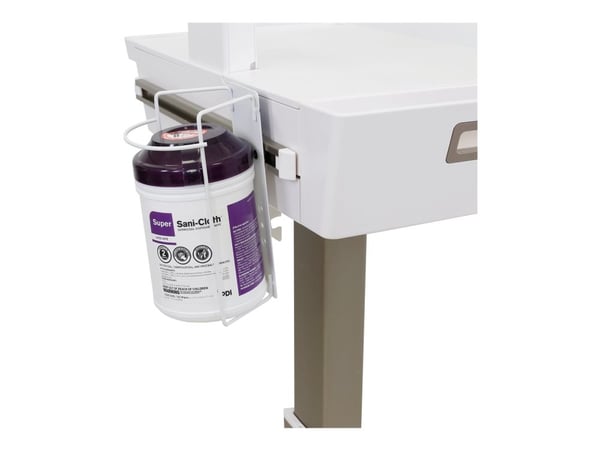 Ergotron T-Slot Wipes Holder - Monteringskomponent (holder) - hvit - vognmonterbar - for CareFit Slim; CareFit Pro; StyleView