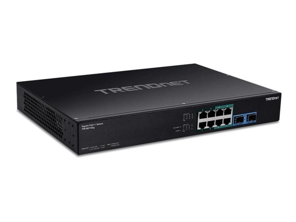 TRENDnet TPE BG102G - Switch - ikke-styrt - 8 x 10/100/1000 (PoE++) + 4 x 10/100/1000 (PoE+) + 2 x SFP - rackmonterbar - PoE++ (240 W) - AC 100 - 2...