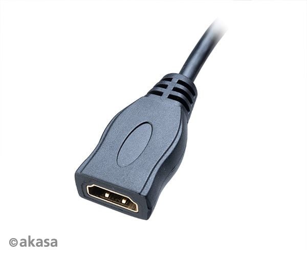 Akasa HDMI Micro - HDMI-kabel 0,2 m svart (AK-CBHD09-25BK)