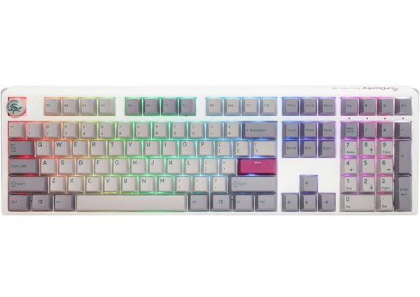 Ducky One 3, Fullstor (100 %), Kabel, USB, Mekaniska tangentbrytare, RGB LED, Grå