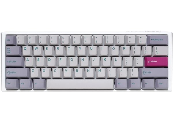 Ducky One 3 Mini, Mini, Koblet med ledninger (ikke trådløs), USB, Mekanisk nøkkelbryter, RGB LED, Grå