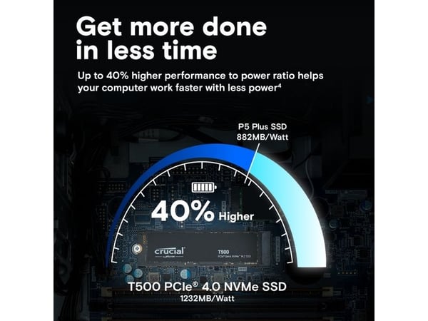 Crucial T500 - SSD - 2 TB - intern - PCIe 4.0 (NVMe)