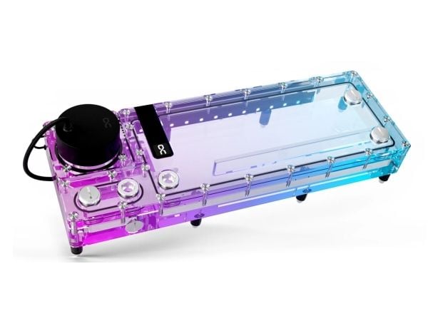 Alphacool Core - Væskekjølesystempumpe og -beholder - flat, 360 right with VPP Apex - svart, gjennomsiktig