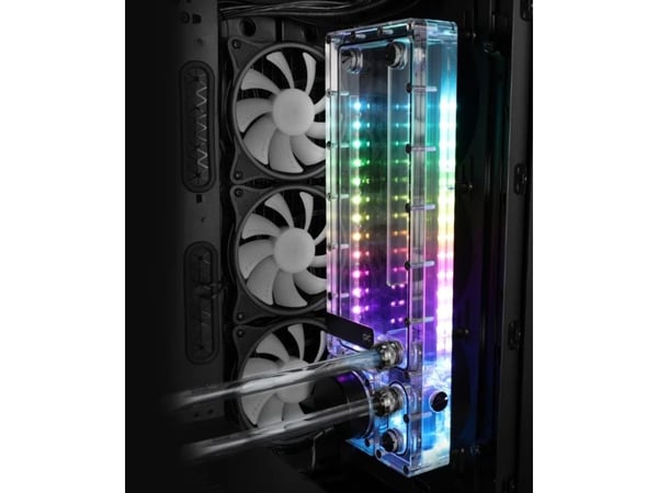 Alphacool Core - Væskekjølesystempumpe og -beholder - flat, 360 right with VPP Apex - svart, gjennomsiktig