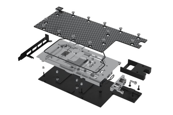 Alphacool 13725, Vannblokk + Bakplate, Karbon, Kopper, Sort, Karbon, 1/4", CE, FC, RoHS, 246,4 mm